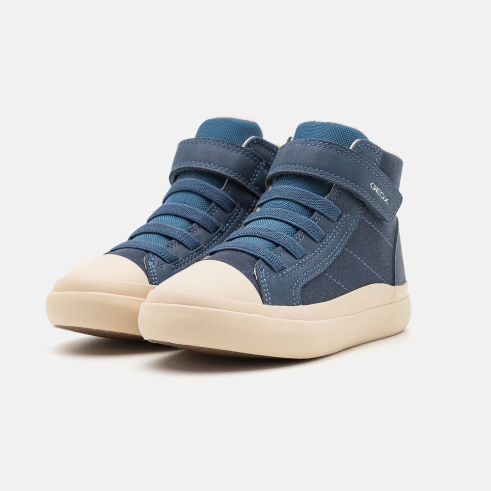 Geox Gisli Toddler Boy High-Top Sneakers – Blue,Size US 8.5 (EU 25)